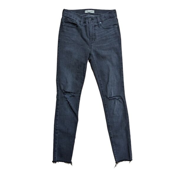 Like New Madewell Women's Char Grey 9" Mid-Rise Skinny Jeans Size 26 Style H2230 - Picture 1 of 5
